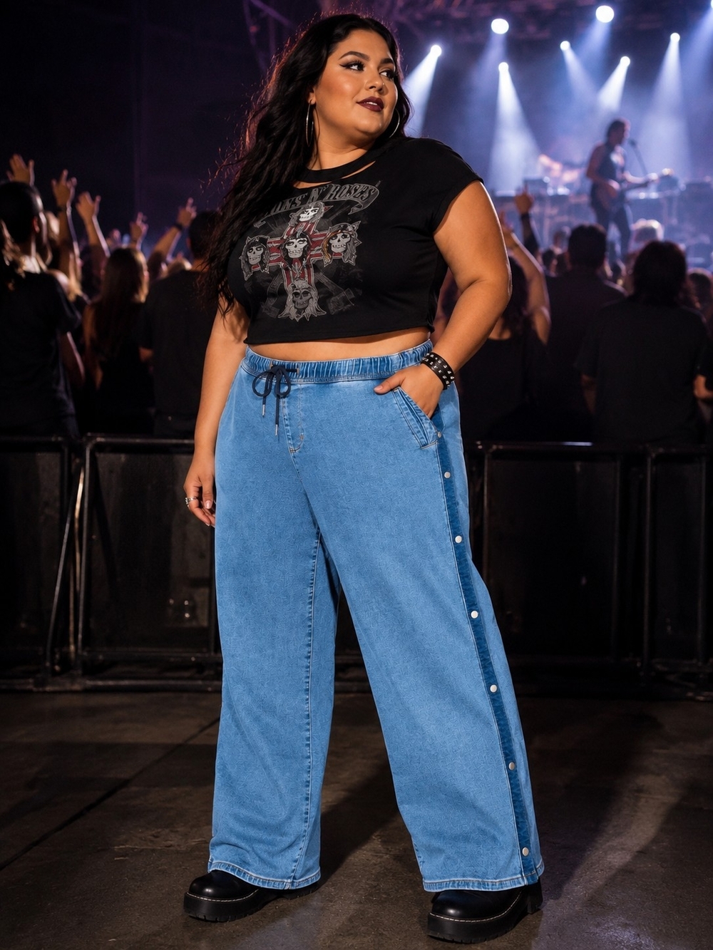 Lovesick By TORRID Wide Leg Snap Jeans